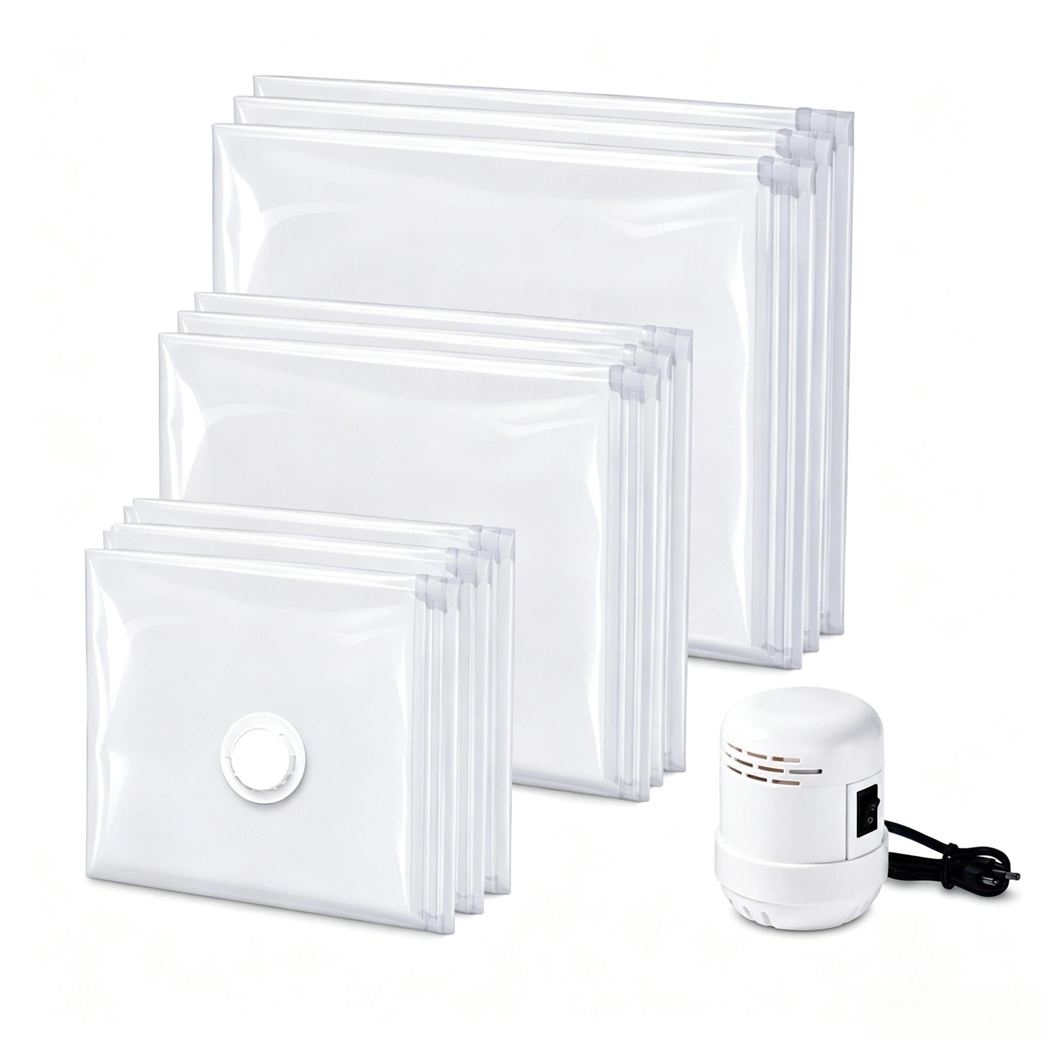 9 Pack Vacuum Storage Bag with Electric Pump, for Travel Vacuum Bags