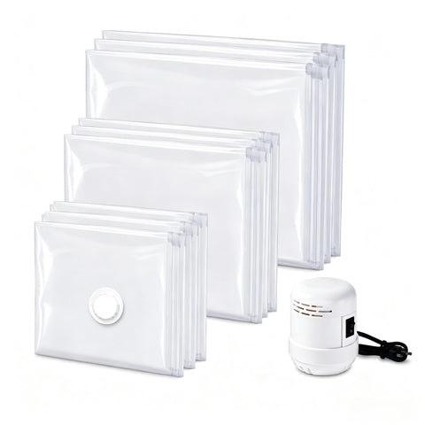 9 Pack Vacuum Storage Bag with Electric Pump, for Travel Vacuum Bags