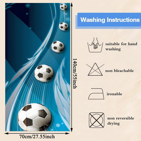 PLNVNVP Football Beach Towel for Boys, Microfibre Bath Towel for Swimming, Surfing, Bath, Pool, Gym (140 x 70 cm)