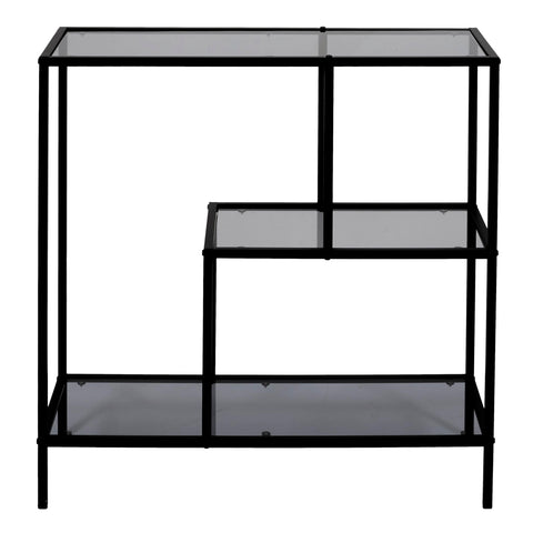 HOME DECO FACTORY - HD0083 - Edison Glass Shelf Smoked 80 x 30 x 79.5 cm