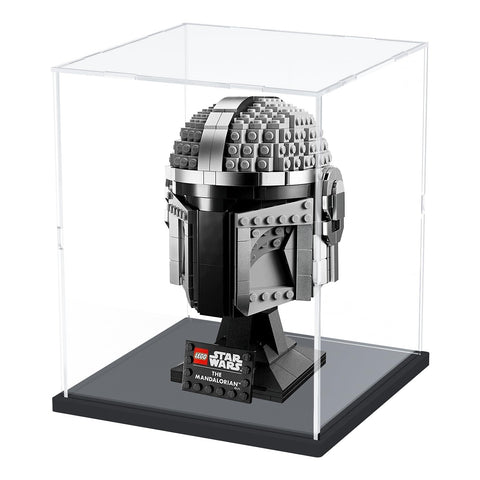 Nynelly Acrylic Display Case for Lego Star Wars Helmet Mandalorian Helmet for Lego R2D2 Models Figures