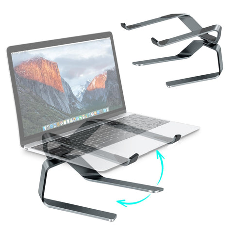 DaMohony Foldable Laptop Stand, Ergonomic Aluminium Laptop Riser for Desk