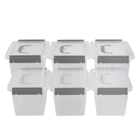 Joyeen Plastic Small Boxes, Clear Storage Boxes with Lids Set of 6