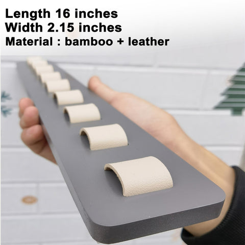 FINDAMAZE Wooden Sunglasses Organizer - Wall Mounted Sunglasses Rack/Stand - Display for Men or Women, Home Decor (Gray-1pcs-long)