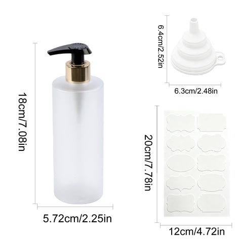 2 Pcs Hand and Dish Soap Dispenser Set, 300 ML Plastic Washing Up Liquid Dispenser Bottles