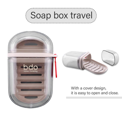 Travel Soap Case Soap Box Waterproof and Leakproof, Strong Sealing Soap case with Lid for Travel, Bathroom, Camp, Outdoor