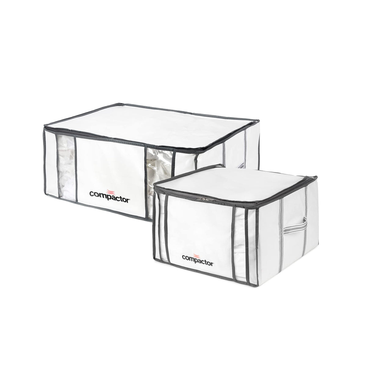 Compactor Set of 2 Space Saving Vacuum Storage Boxes, For Wardrobes, Bedrooms and Lofts, Clothes Organiser, Pillow, Bedding and Duvet Storage