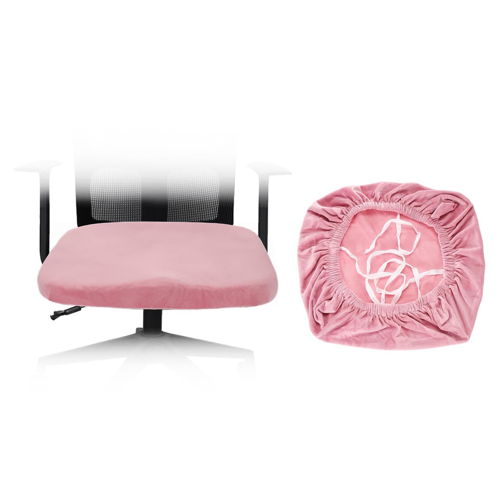 sourcing map Office Chair Cover, Stretchable Soft Rotating Chair Slipcover Washable Desk Computer Seat Cover Protector for Office Home, L(45-48cm)