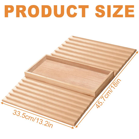 Lighterday Sofa Arm Tray,Foldable Bamboo Table Couch ArmchairTray,Anti-Slip Sofa Side Table Armchair Tray for Snacks Phone Drinks Cup