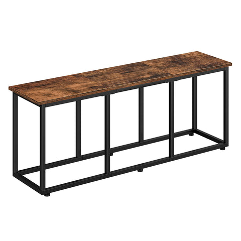 HOOBRO 120 cm Dining Bench, Industrial Indoor Kitchen Bench Seat, Easy Assembly, for Kitchen, Entryway, Bedroom, Rustic Brown and Black EBF45CD01