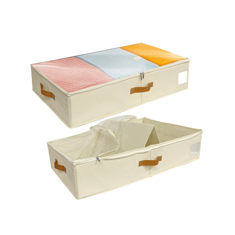 Under Bed Storage Boxes With Lids, PP Side Panels & Base Panel, 80*40*15cm