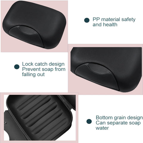 2Pcs Travel Soap Case Soap Bar Travel Dish with Lid Waterproof Leakproof Box Container Holder Closable Holder Portable Dish for Shower