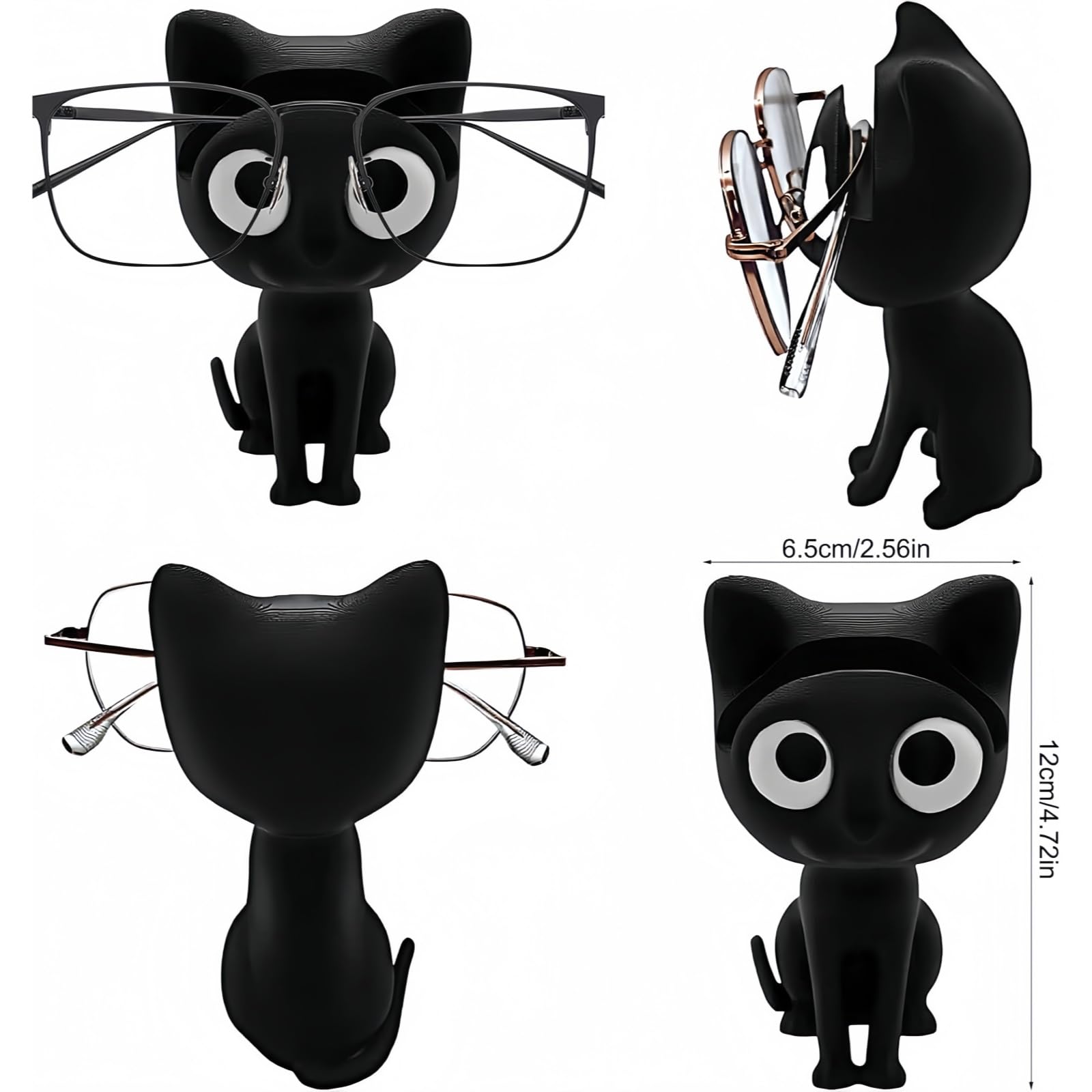 Cuikaan Cat Glasses Holder Stand,3D Printed Animal Glasses Stand for Desk & Living Room Decor,Cat G/lasses Holder,Eyeglasses & Sunglasses