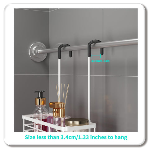 HapiRm Shower Caddy Hanging Organiser- No Drilling Shower Tidy with Hooks