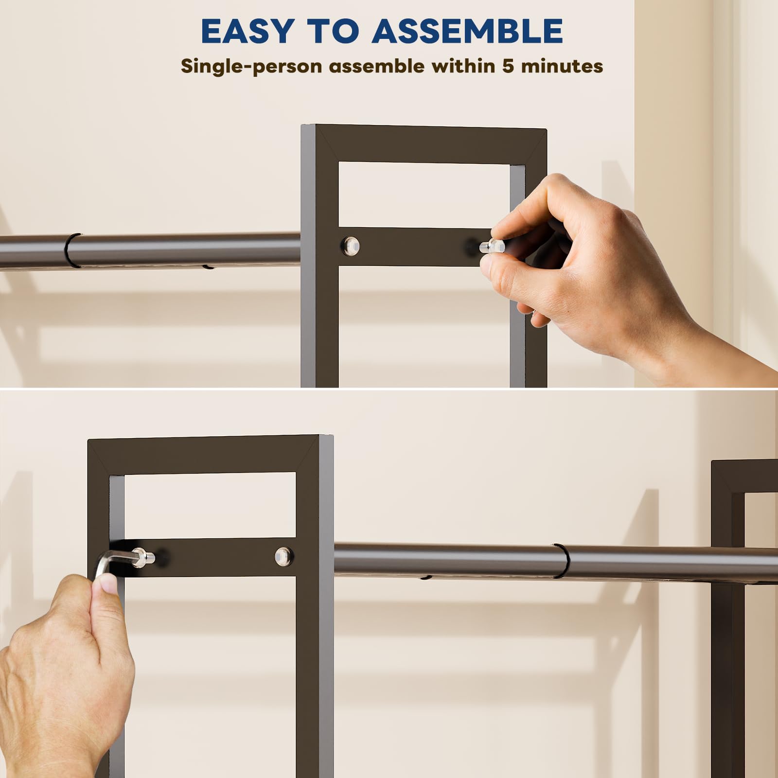 2 Tier Expandable Shoe Rack, Adjustable Metal Shoe Storage Organizer