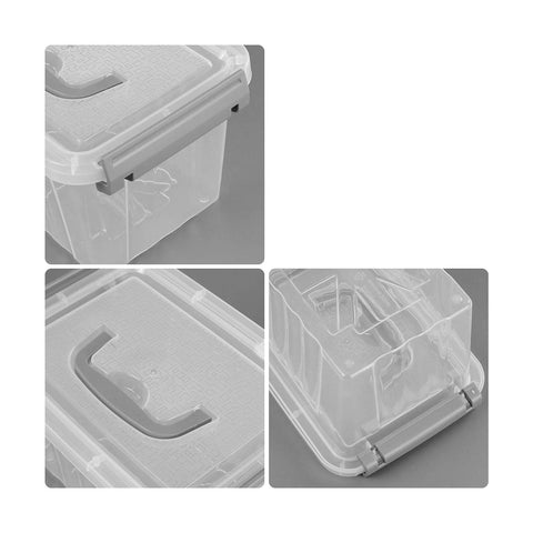 Joyeen Plastic Small Boxes, Clear Storage Boxes with Lids Set of 6