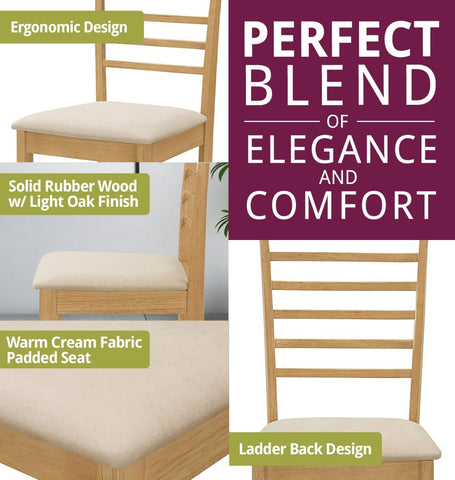 Hallowood Furniture Ledbury Small Light Oak Dining Table and Chairs Set 2