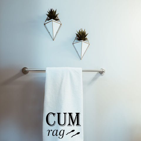 Funny Cum Rag Wash Towel Adult Humour Joke Gag Gift for Boyfriend Husband (Cum Rag EU)