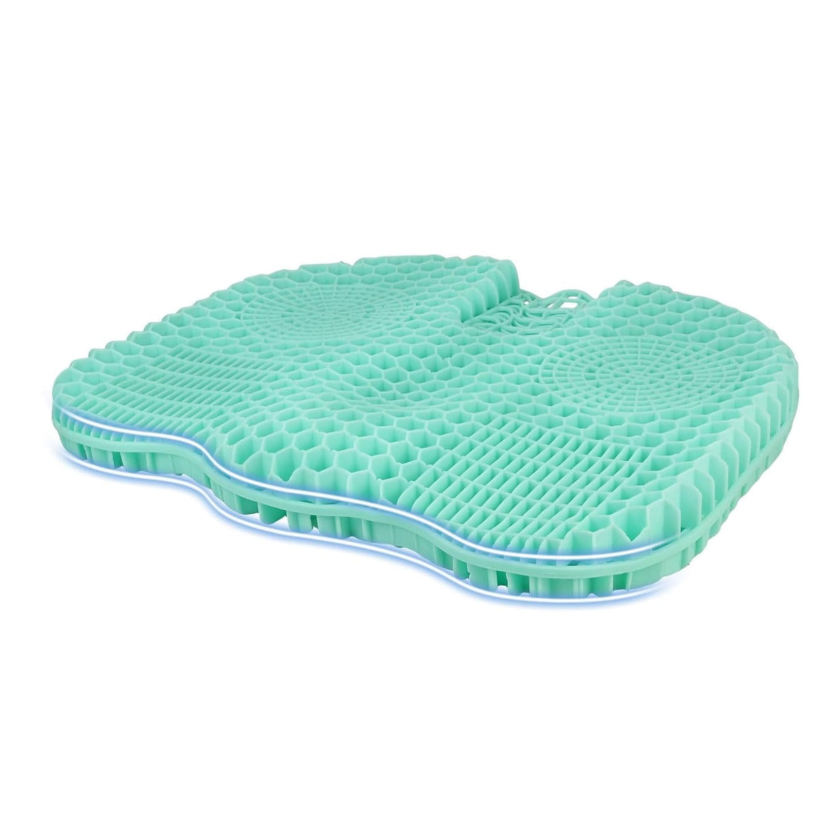 wiksite Gel Seat Cushion - Double Thick Egg Seat Cushion for Long Sitting Cool Breathable Honeycomb Design Chair Gel Cushion for Support and