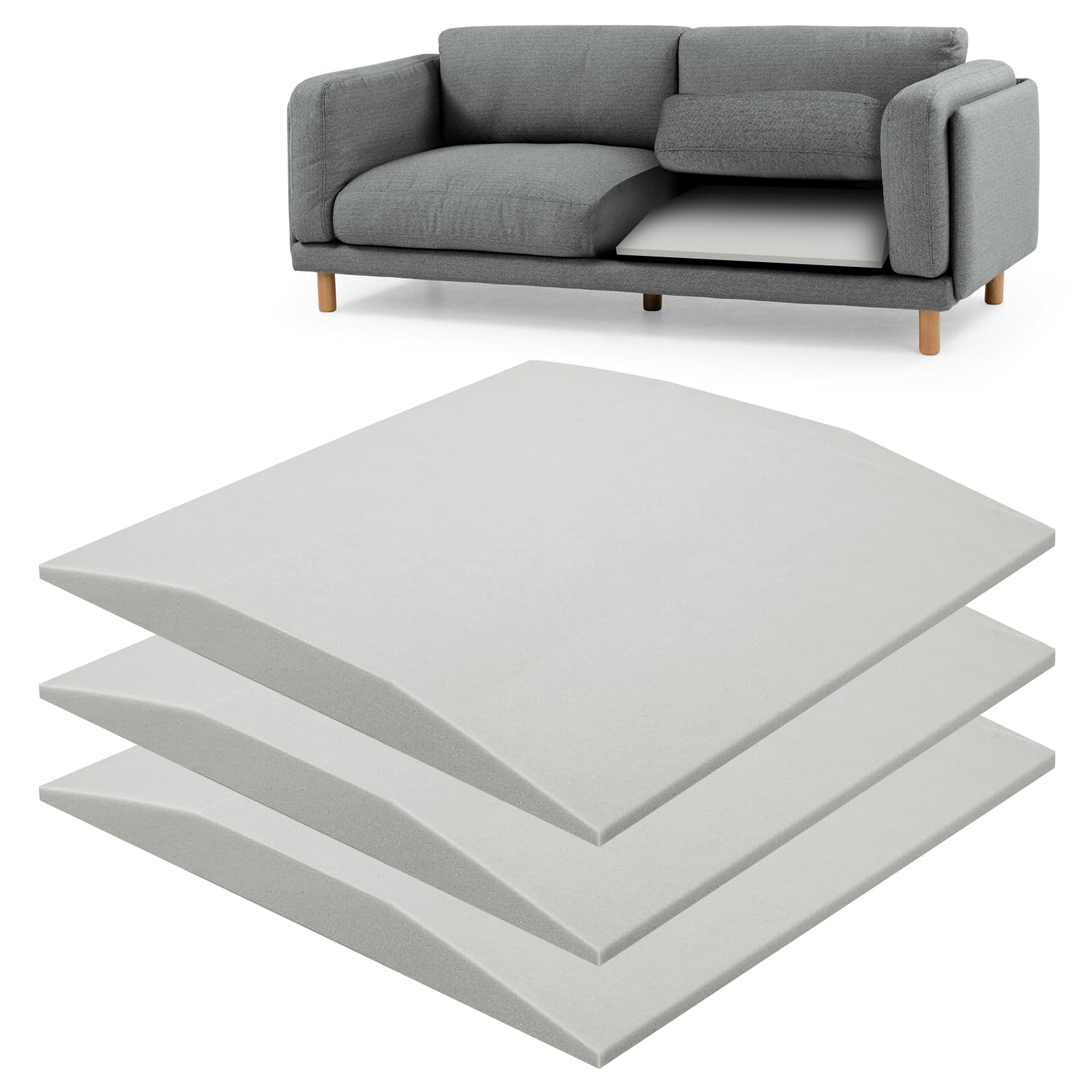 LIROPAU 50 x 50 x 5 cm Foam Cushion Couch Cushion Support