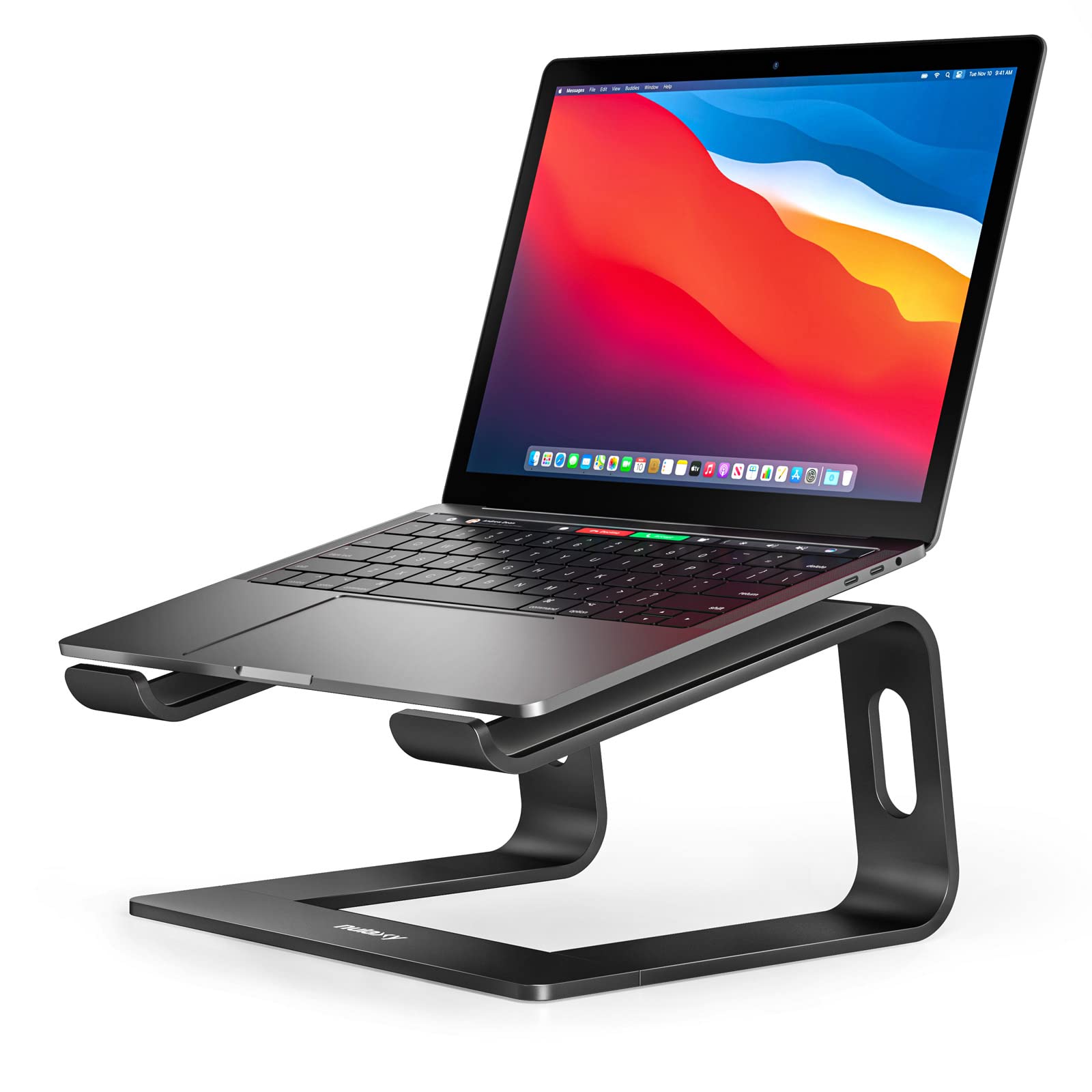 Nulaxy Ergonomic Laptop Stand for Desk, Aluminum Detachable Riser, Black