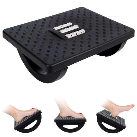 Nymblis Foot Rest Under Desk, Non-Slip Foot Stool with Roller Massager