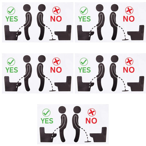 GORGECRAFT 5Pcs Toilet Target Aiming Stickers Potty Training Toilet Pee Target Decal Removable Self Adhesive Black Waterproof Bumper Decals for