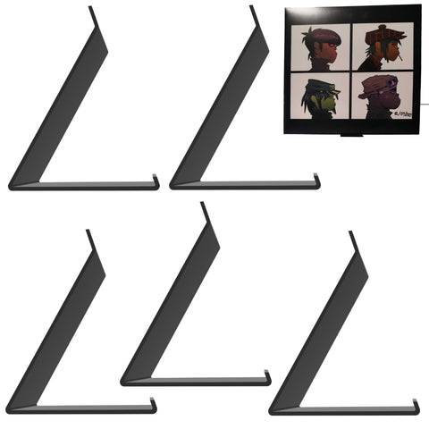 Print It Uk Now Playing Vinyl Record Stand Display Holder (5 Pack - Black)