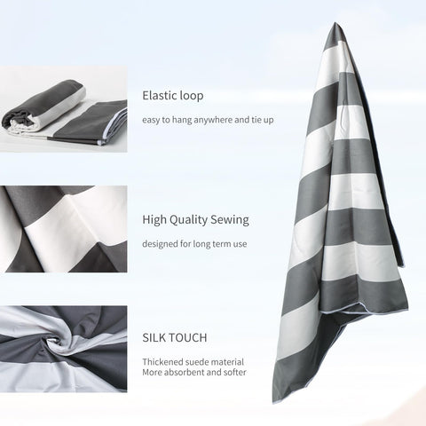 TMEOG Microfibre Beach Towels 180x80cm Extra Large Sand Free Beach Towel for Adults Compact Thin Travel Towel Women Men Lightweight Swim Pool Yoga