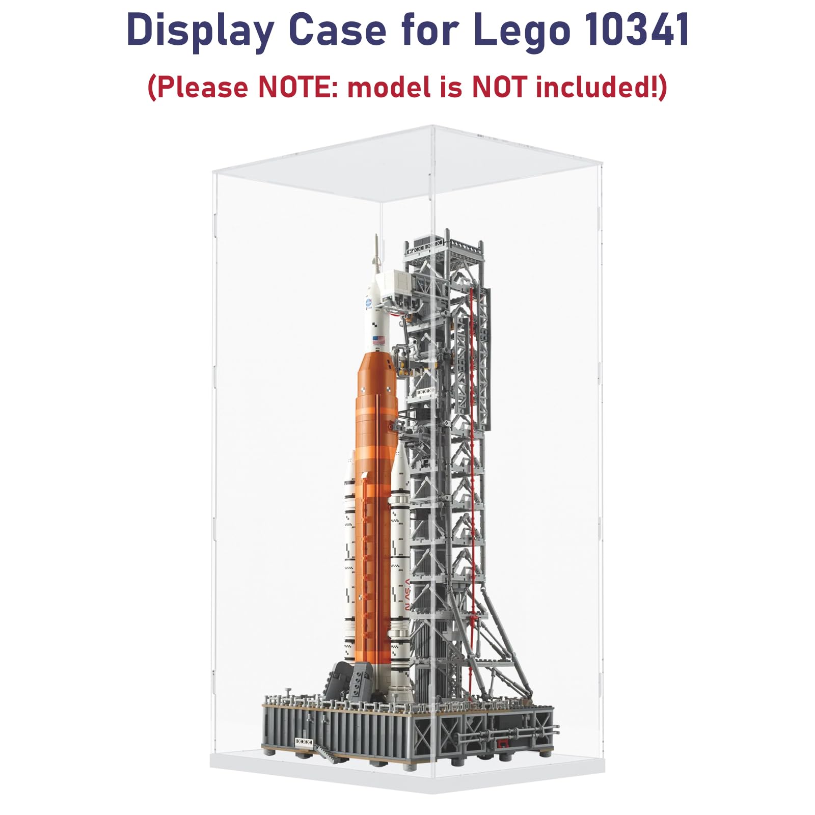 Nynelly 75 cm Tall Acrylic Display Case for Lego Space 10341 for Bearbrick 1000% Models Figures Dolls