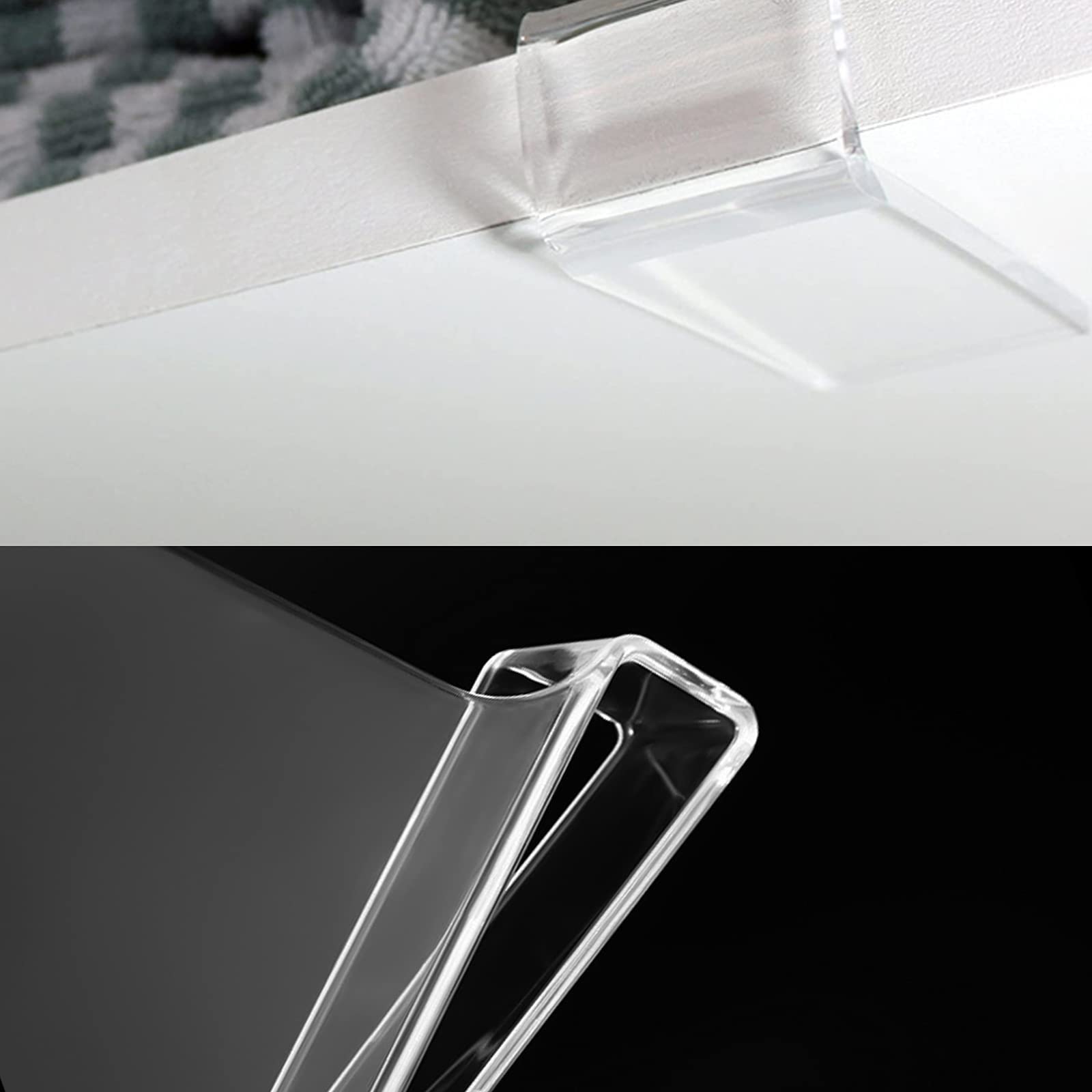 Hiziwimi 12Pcs Clear Acrylic Shelf Dividers, Wardrobe Dividers for Shelves