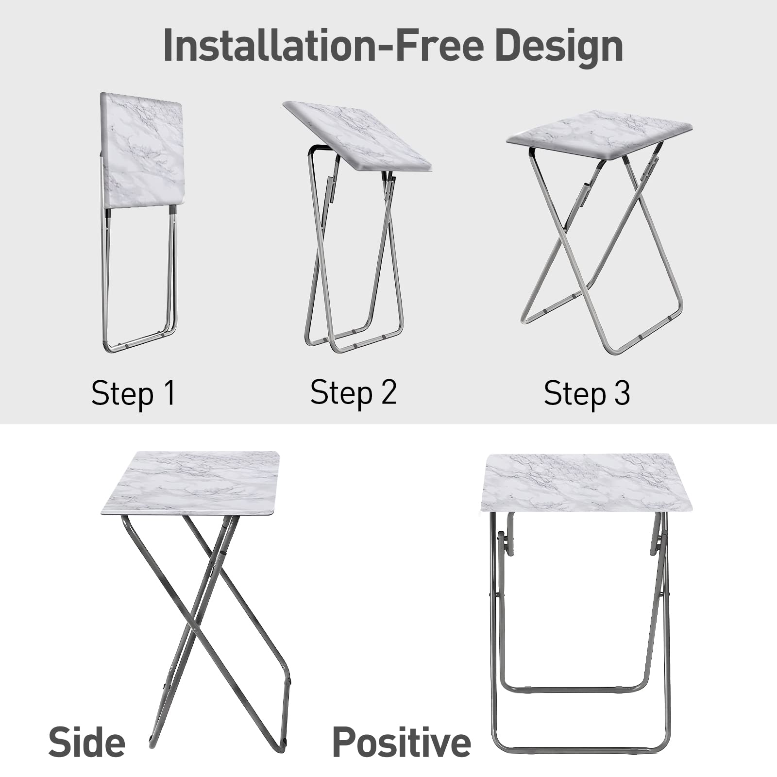 Small Folding Table, Foldable Table, TV Tray Table, Sofa Table, End Table
