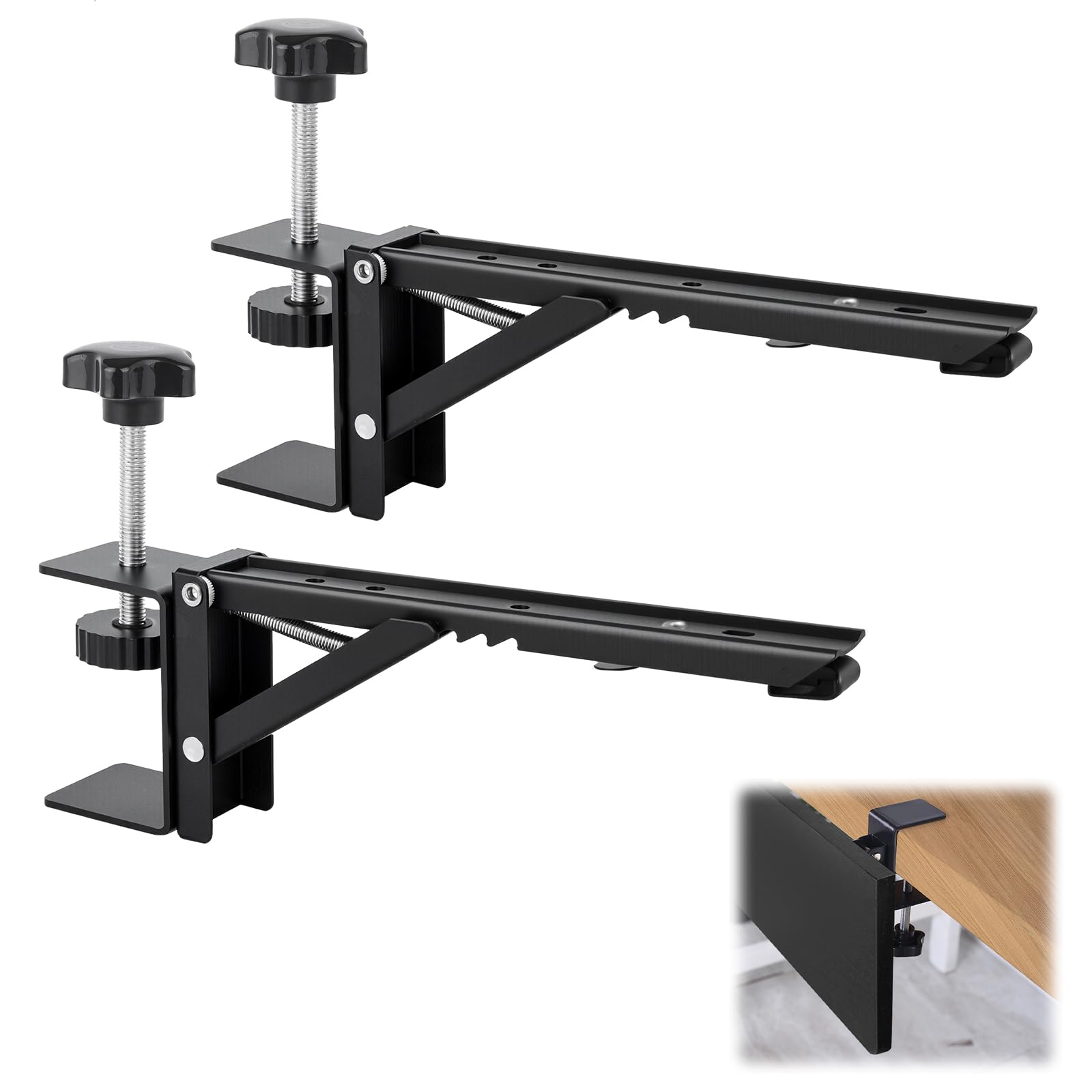 Folding Keyboard Tray Bracket, Removable Metal Keyboard Holder, Adjustable Table Extension, Desk Shelf Without Drilling