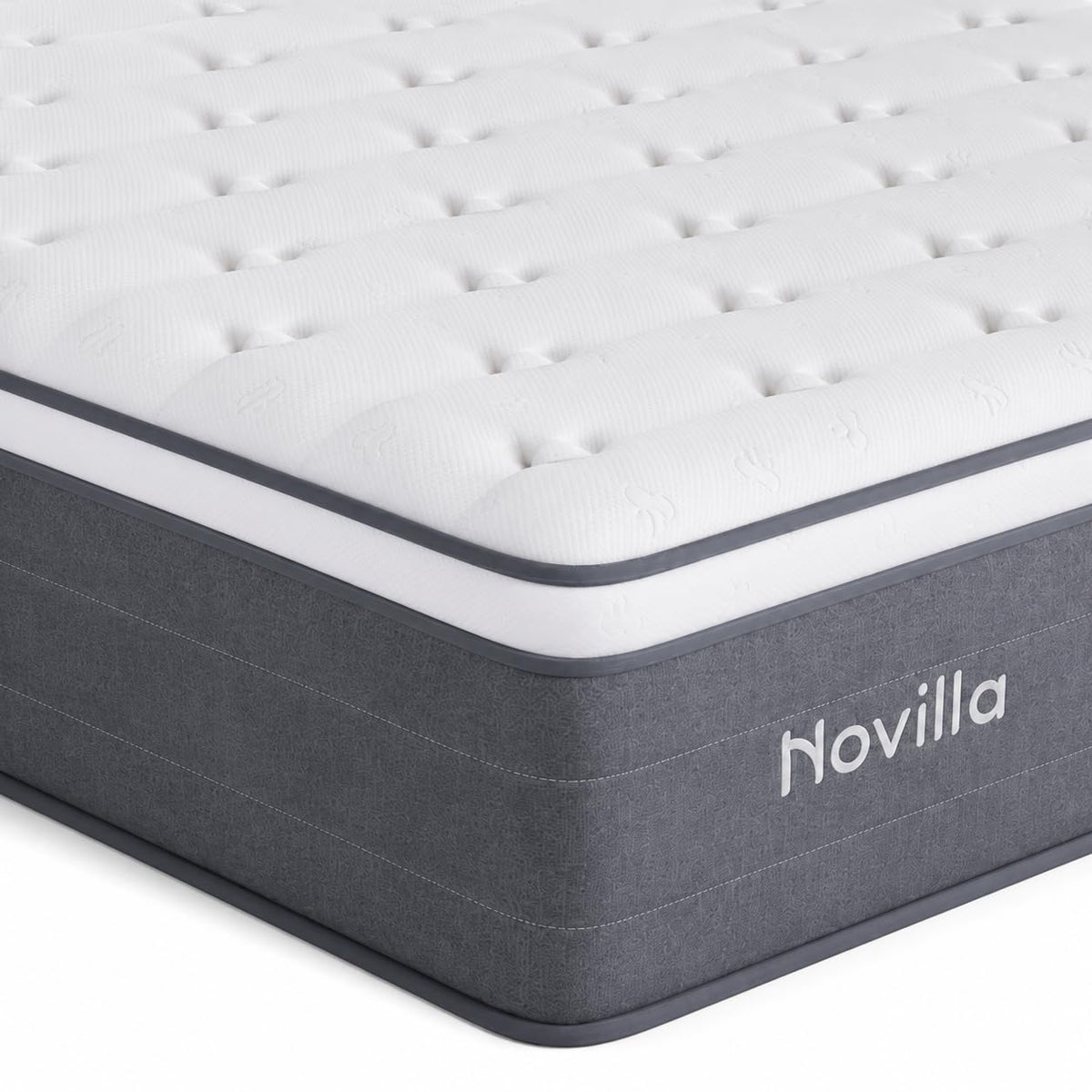 Novilla Single Mattress 3FT –27CM Medium Firm Memory Foam Hybrid Mattress with 7-Zone Pocket Sprung Support, Motion Isolation, Back Relief