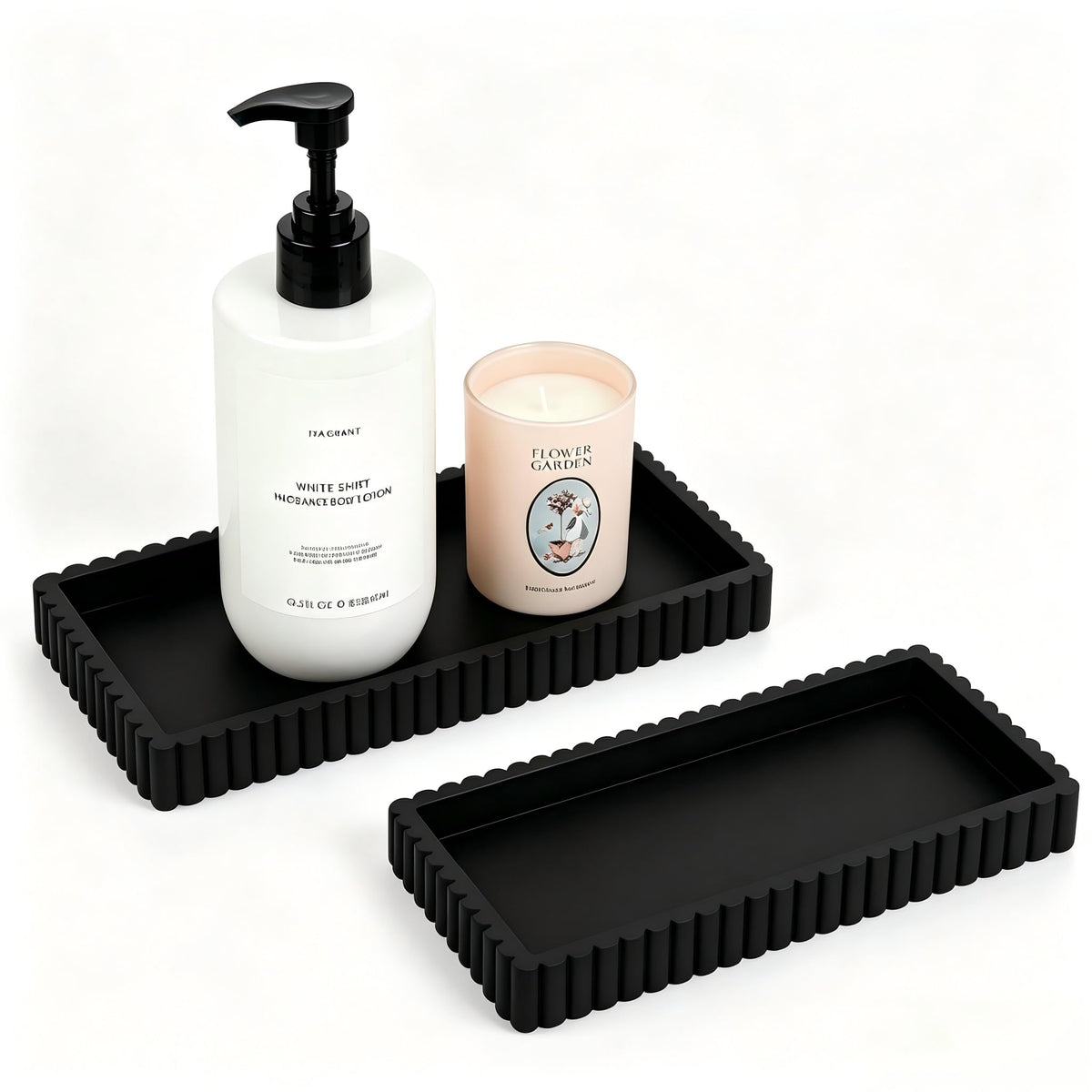 Silicone Bathroom Tray Small Vanity Organizer Rectangle Sink Caddy Sponge Holder Kitchen Counter Decor for Dish Soap, Perfume, Candle