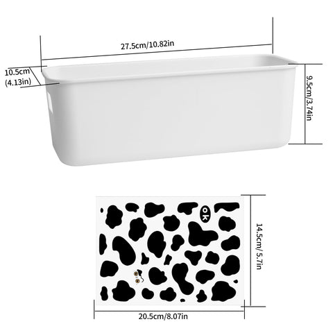 Heozhuyi 3 Pcs Plastic Storage Baskets with Handles, Kitchen Cupboard Organiser Storage Boxes, Rectangular Storage Organizing Bins for Kitchen