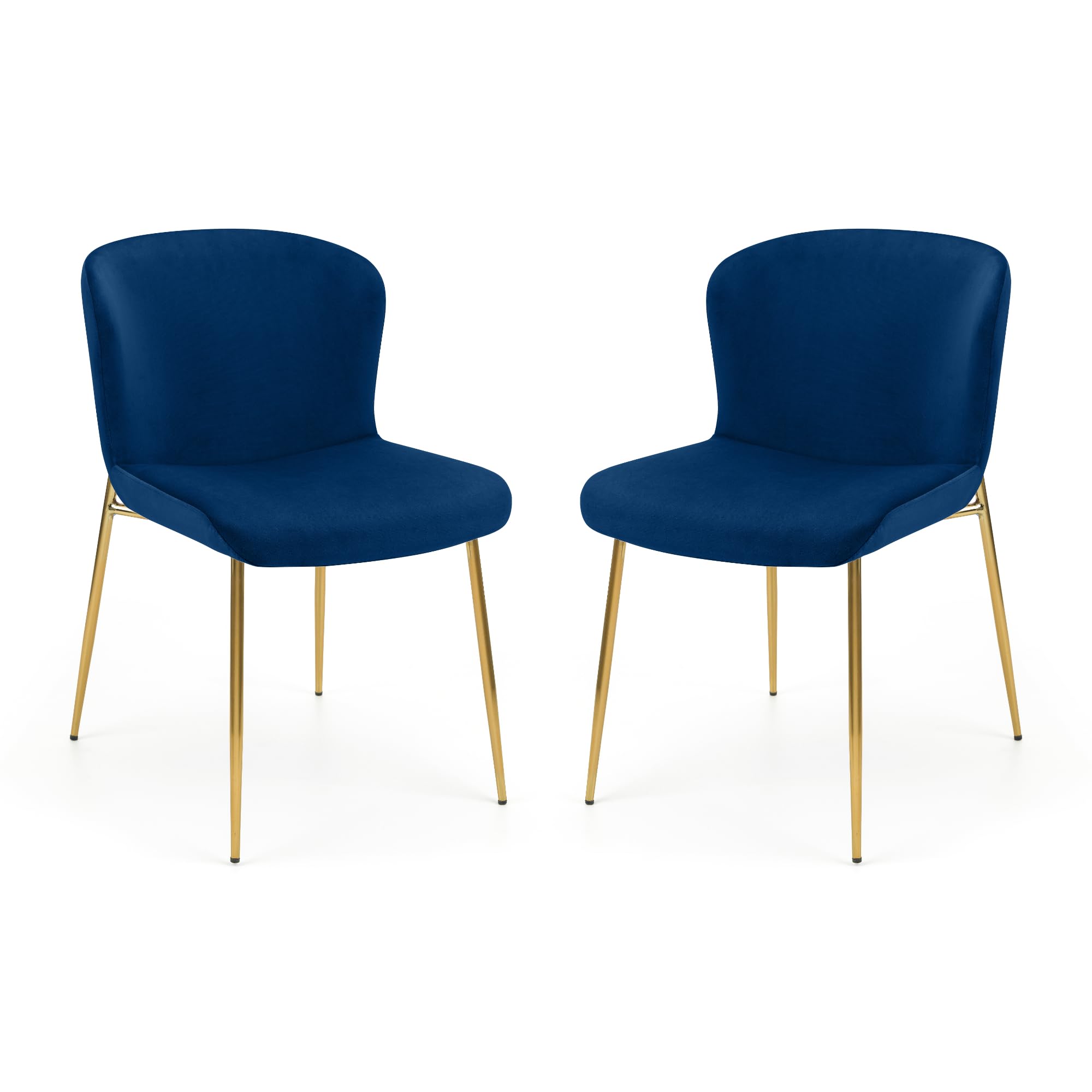 Julian Bowen Harper Dining Chairs, Set of 2, Blue - H82 x W49 x D60cm