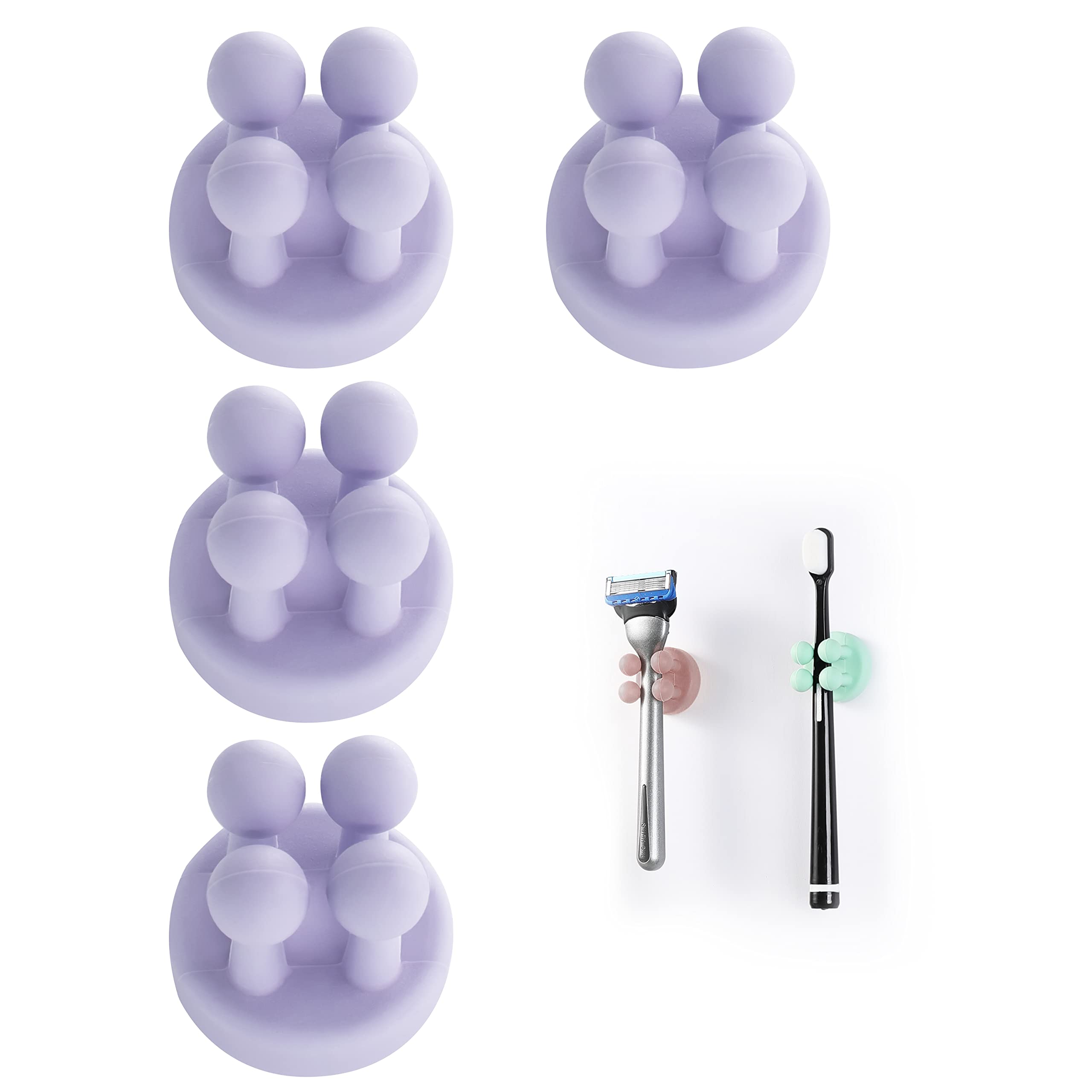 Silicone Toothbrush Holders Multi-Function Hook Razor holder Waterproof