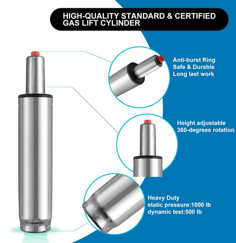 Gas Lift Cylinder for Office Chairs: Heavy Duty Gas Rod - Length 30-46cm