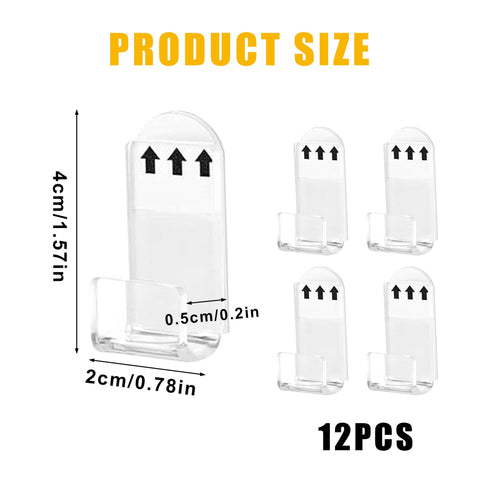 Noenaeni 12PCS Vinyl Record Wall Mount, Clear Acrylic Vinyl Record Display