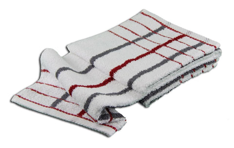 Gözze - Beach Towel, Set of 2, 100% Cotton, Berlin, Striped, 50 x 100 cm - Bordeaux/Anthracite