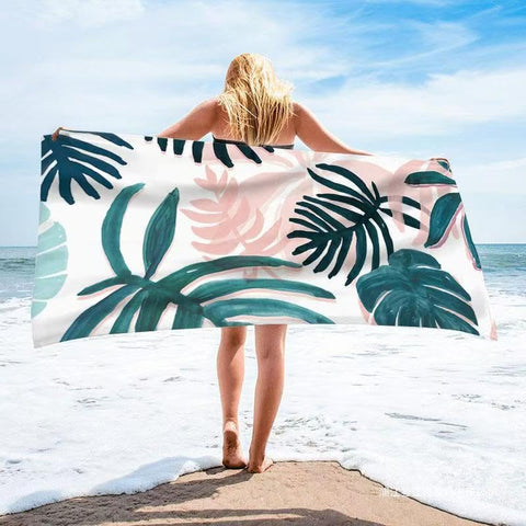 TKLake Extra Large Beach Towel for Adults - Quick Dry Microfibre Printed Beach Towels - Super Absorbent Beach Towel for Swim (140 x 70 cm) Soft
