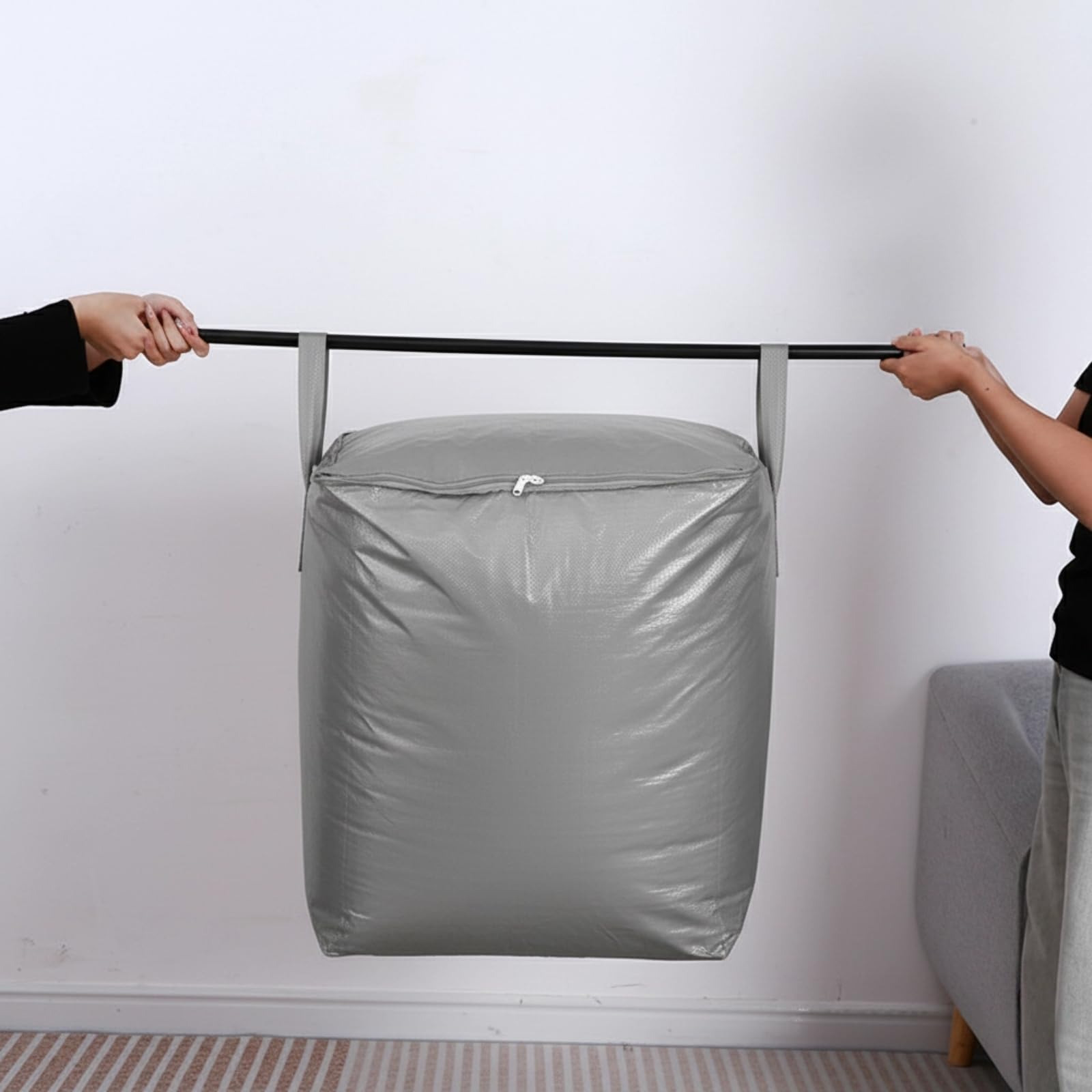 3-Pack 240l Large Moving Bags – Heavy Duty Waterproof Removal Bag with Double Zip Pulls,Ideal for Moving, College Dorms, Loft Storage