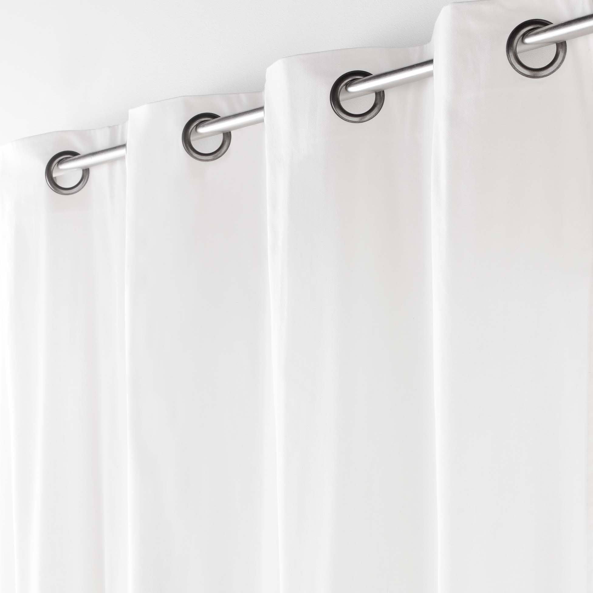 Douceur d'Intérieur Twily Eyelet Curtain 135 x 180 cm White Cotton Recycled Polyester