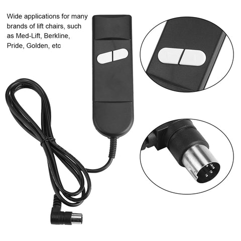 Broco Recliner Chair Controller, Recliner Remote Hand Control Chair Electric Controller Replacement with 2 Button 5 pin Connection for Lift Chair
