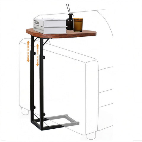 OFIDELITY Side Table, Height Adjustable C table, End Table for Sofa, Couch & Bedside