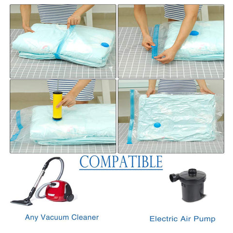 GQC Small Vacuum storage bags,6 pack Vacuum bags clothes,to store clothes and beddings,could save your space,dust-free,keep away from moisture