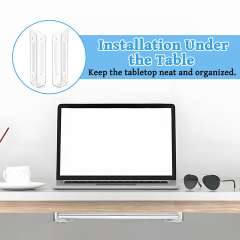 Under Desk Laptop Mount Holder Compatible with MacBook, Surface, iPad&More