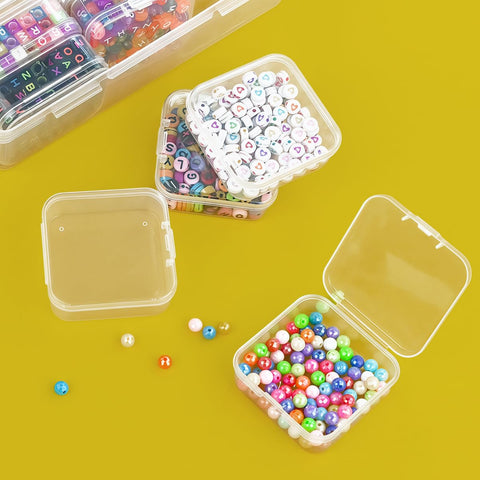 VPMeetx Bead Storage Box, 15 Grid, 2 Pack, Transparent Plastic