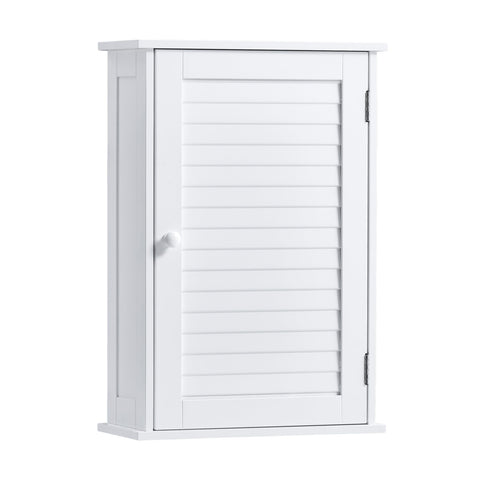 Bath Vida Bathroom Cabinet Single Door Shutter Wall Mounted Storage, White